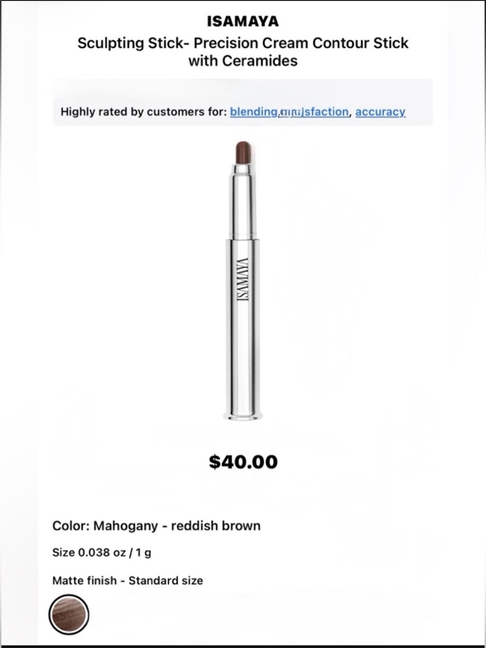 NEW ISAMAYA Sculpting Contour Stick